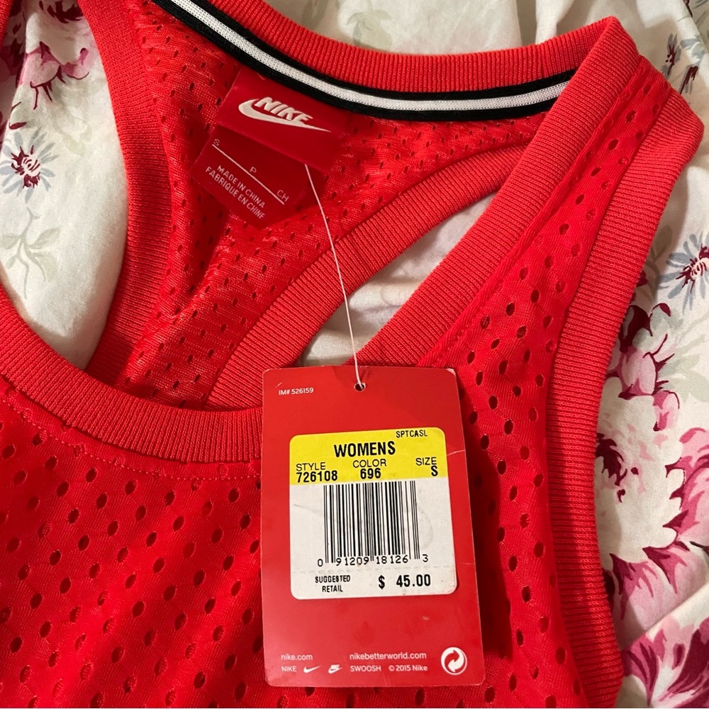 NWT Nike Racerback Red Tank Top - Picture 3 of 5